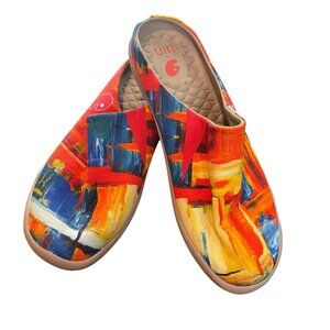 UIN Color Zone Malaga Shoes Women's Size 8.5‎ Slip On Comfort Wearable Art